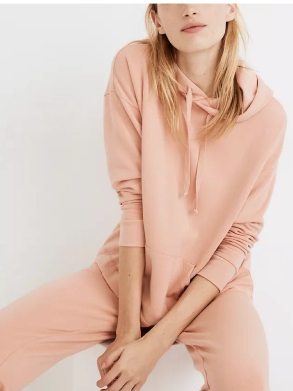 Madewell MWL Superbrushed Easygoing Hoodie Sweatshirt & Jogger Pants Set Size S